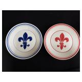 8 boxes William Sonoma Fleur de Lys earthenware