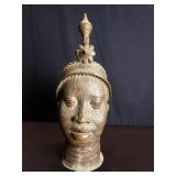 Vintage African brass head