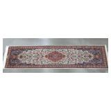 Vintage handmade signed runner rug