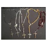 Group of five rosaries