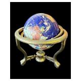 Vintage gemstone world globe