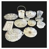 Lot of vintage crystal & cut glass items