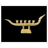 Vintage brass Suphannahong barge candle holder