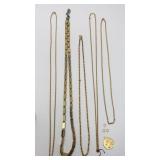 Gold filled and gold tone chains