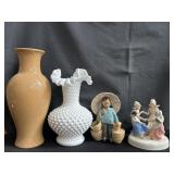 Lot of pottery & porcelain vases, planter,