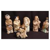 Group of Asian handpainted porcelain figures
