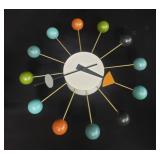 Mid-century modern style quartz wall clock