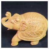 Hand-carved wood elephant
