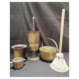 Vintage hand washer and metal vessels