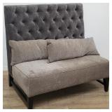 Contemporary tufted and upholstered love seat