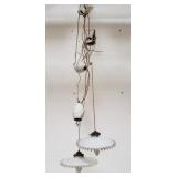 Vintage French milk glass pendant light in box