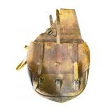 Antique WWI cavalry leather saddle bag