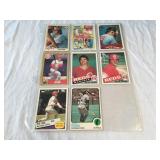 Collection of Pete Rose baseball trading cards