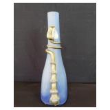 Contemporary art glass vase with gold color