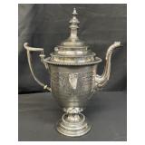Antique silver plate coffee pot