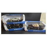 3 Maisto diecast cars;  2 1955 Mercedes Benz 300s