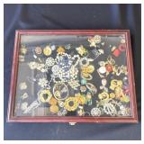 Lot of costume jewelry with case