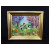 Karen Greene enamel on copper painting