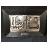 Framed pewter German plaque "EinstJetzi"