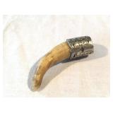 Fang with silver necklace pendant