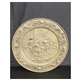 Vintage brass Repoussé wall charger