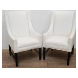 Paircot contemporary upholstered arm chairs