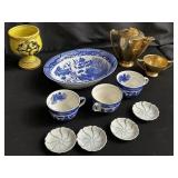 Group of ceramic and porcelain plates, bowls,
