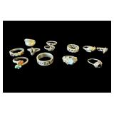 Lot of silver rings