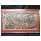 Kuniyoshi woodblock print Oniwakamru and the