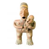 Antique Pre-Columbian style terracotta figurine