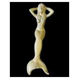 Vintage cast iron mermaid statue