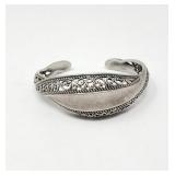 Sterling silver filigree cuff bracelet