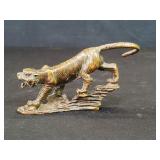 Vintage bronze tiger figure