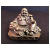 Vintage Asian brass Buddha sculpture