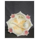 Vintage German porcelain pipe ashtray