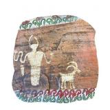 Signed Petroglyphs Zuni design wall art