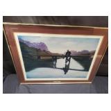 Signed Burford Evans "Fishin