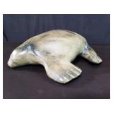 Vintage Inuit style seal carved stone sculpture