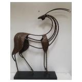 Austin metal gazelle statue