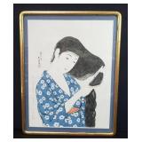 Hashiguchi Goyo signed Japanese woodblock print