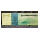 Signed Savage 2006 abstract oil on board