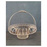 Vintage wrought iron fruit basket