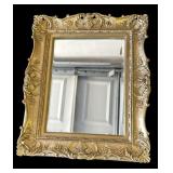 Vintage framed ornate hanging wall mirror