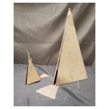 Pair of vintage iron wind chimes