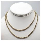 14k gold rope necklace