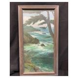 Framed Virginia Lynn coastal seascape