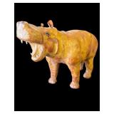 Vintage leather wrapped hippopotamus