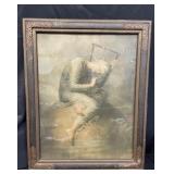 Vintage framed George Frederic Watts "Hope" print