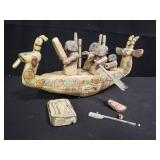 Vintage chalk Egyptian style sculpture as is