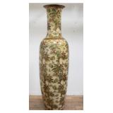 Large Asian porcelain temple-style vase